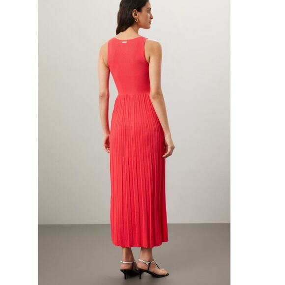 MICHAEL Michael Kors Red Ribbed Sleeveless Scoop Neck Tank Dress Size Small - Picture 2 of 8